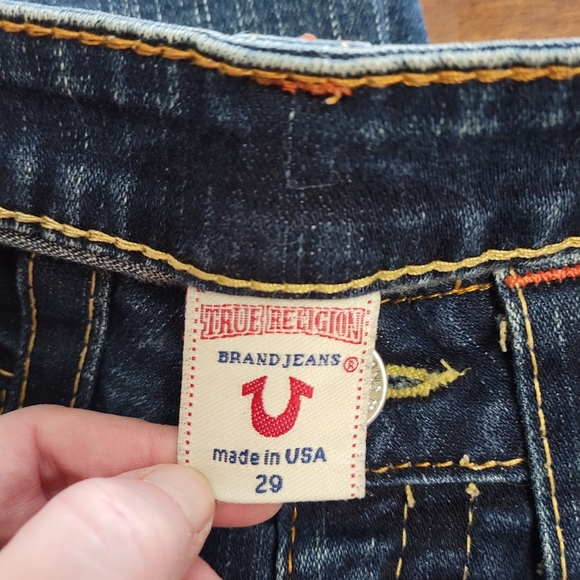 True Religion Blue Flare Wide Leg Jeans Classic Style - Picture 2 of 7